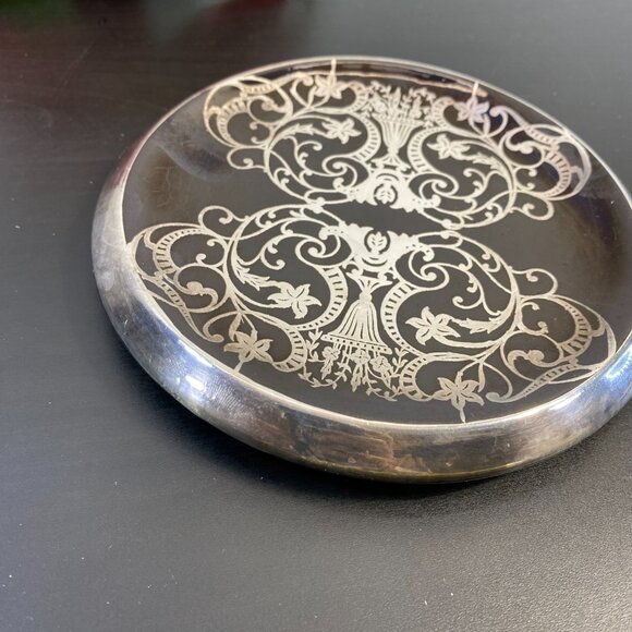 Vintage Gibsons England plate, Charger Plate Tray, Flowers and Ornaments, Round - Picture 7 of 10